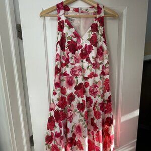 Talbots Rose Print Dress